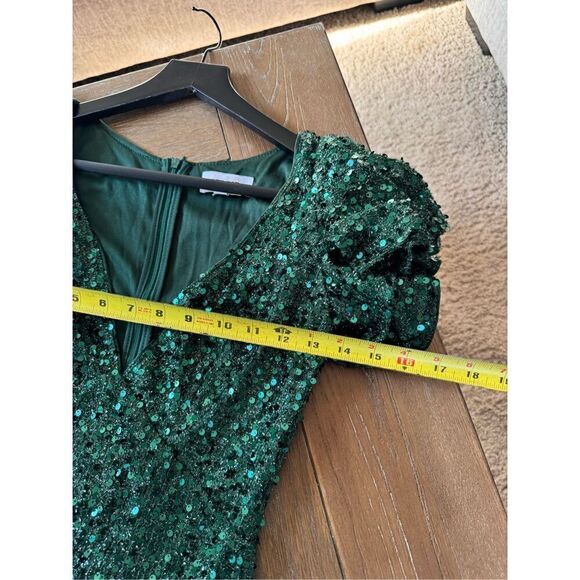 Faeriesty Green Sequin Mermaid Dress with Side Slit Size XSmall - Picture 9 of 13